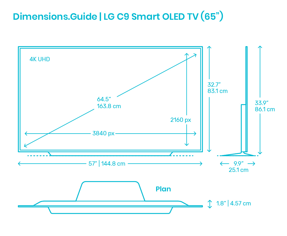 75 Inch TV Dimensions with Drawings 57 OFF